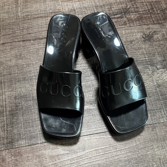Gucci Shoes - Gucci Glossy Black Women's Sandals